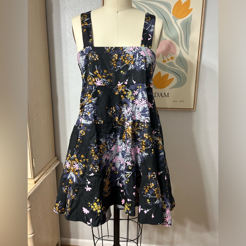 Free People Let The Sunshine In printed mini dress